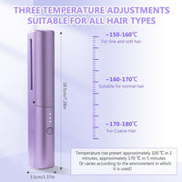 Meneflix™ Cordless Mini Hair Straightener – Portable, Rechargeable